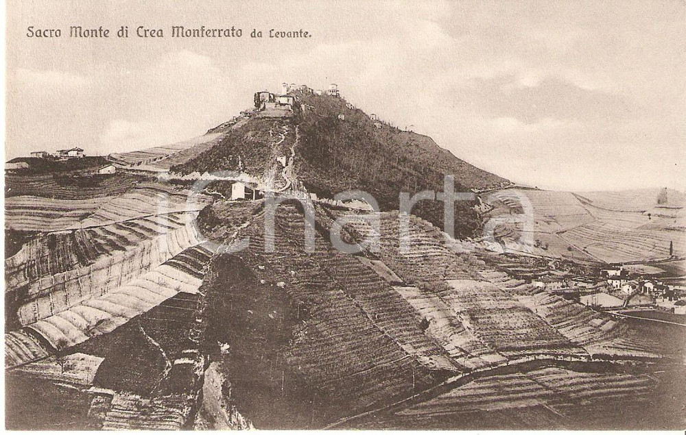 Cartolina originale da collezione 1940 CREA MONFERRATO veduta generale coltivazioni 1