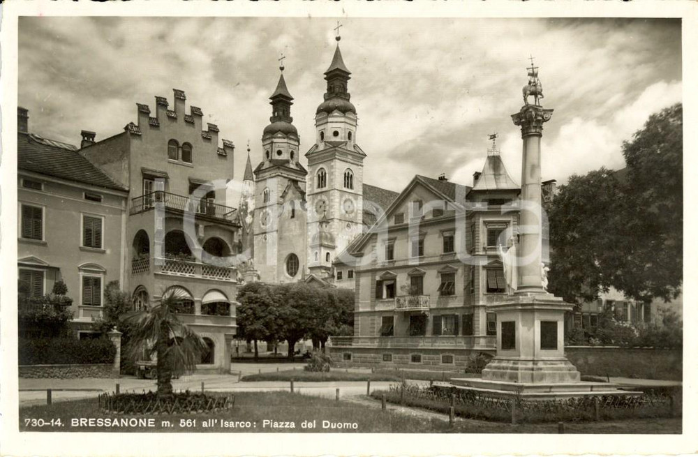 Cartolina originale da collezione 1939 BRESSANONE (BZ) Valle ISARCO Piazza del Duomo *Cartolina postale FP VG 1