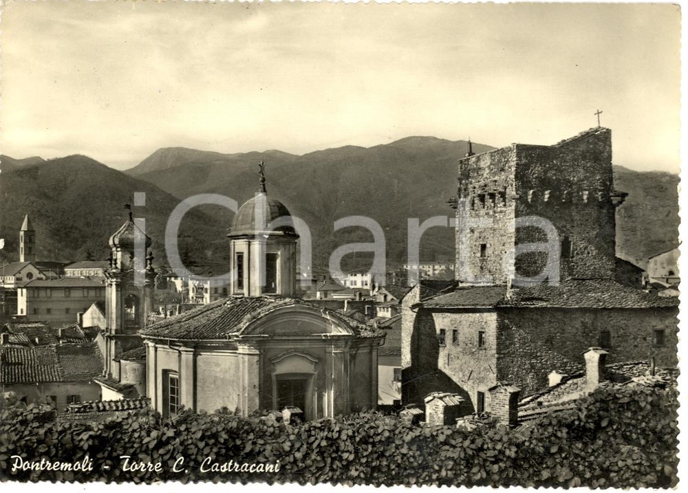 Cartolina originale da collezione 1958 PONTREMOLI (MS) Torre di Castruccio CASTRACANI FG 1