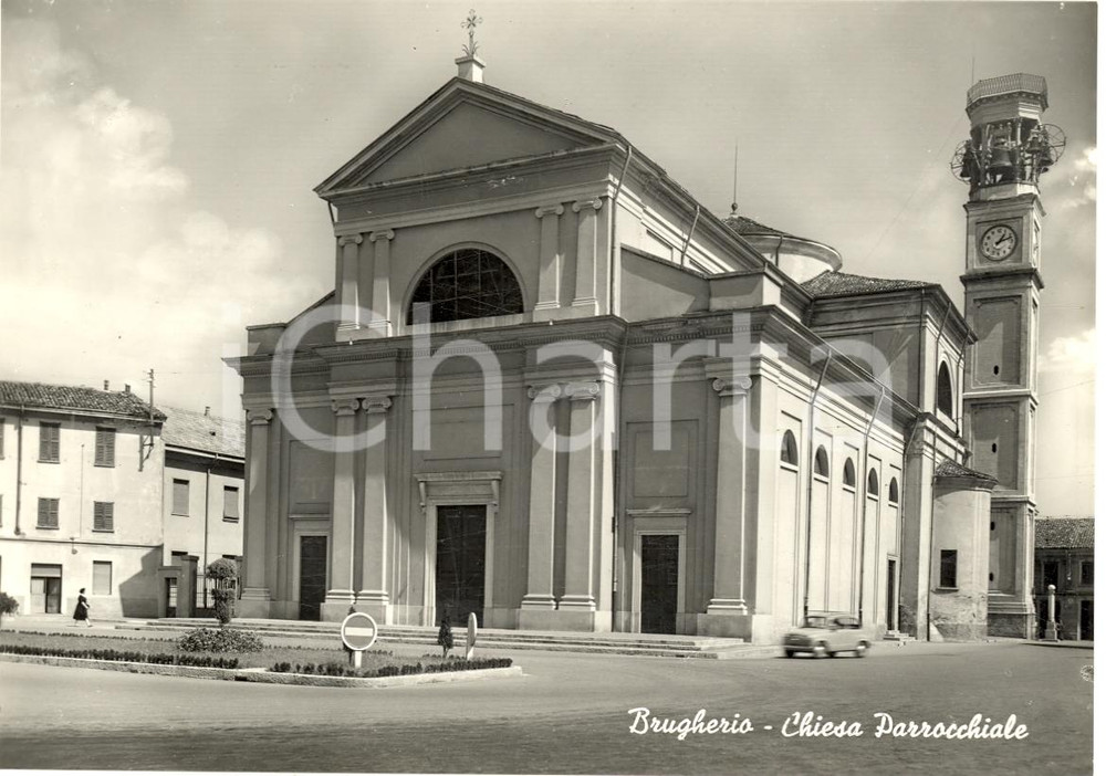 Cartolina originale da collezione 1960 ca BRUGHERIO (MB) Chiesa PARROCCHIALE FG NV 1