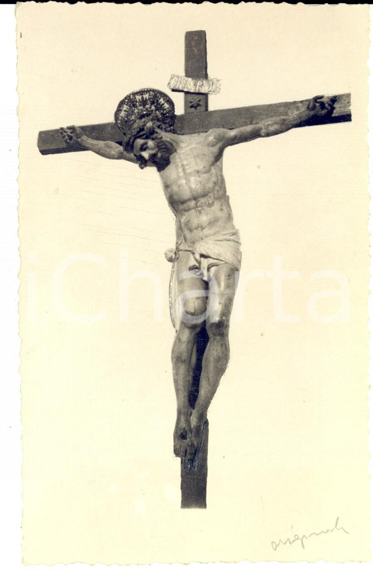 Fotografia d epoca originale 1960 ca RUTIGLIANO Santuario S. CROCIFISSO Crocifisso miracoloso Foto seriale 1