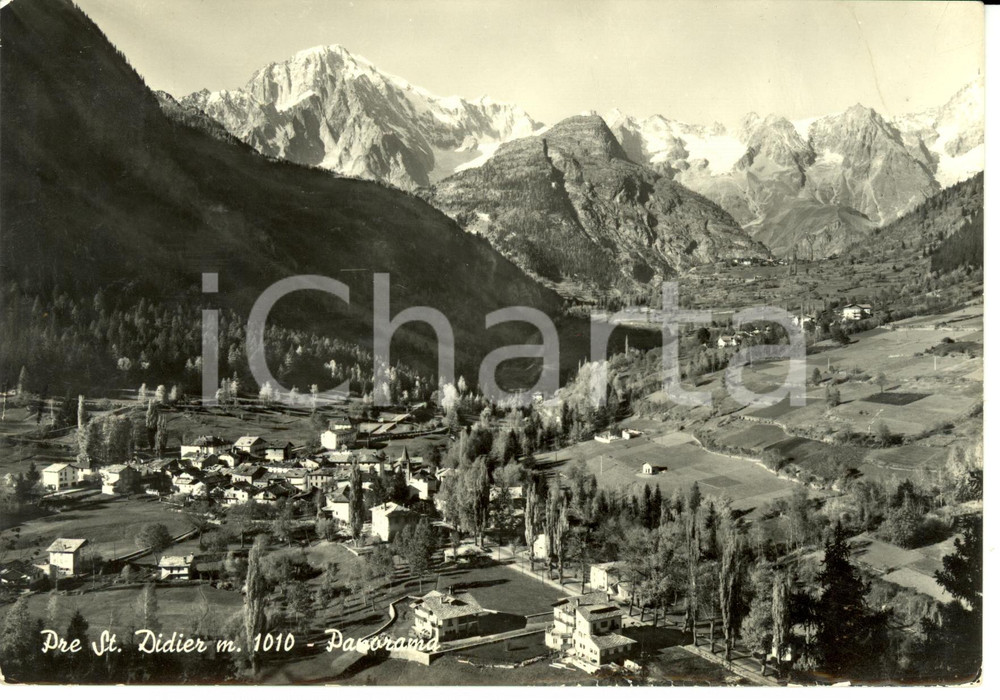 Cartolina originale da collezione 1950 PRE ST.DIDIER (AO) Panorama *Cartolina postale FG VG 1