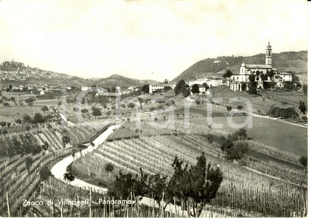 Cartolina originale da collezione 1955 ZANCO DI VILLADEATI AL Panorama della città Cartolina postale FG VG 1