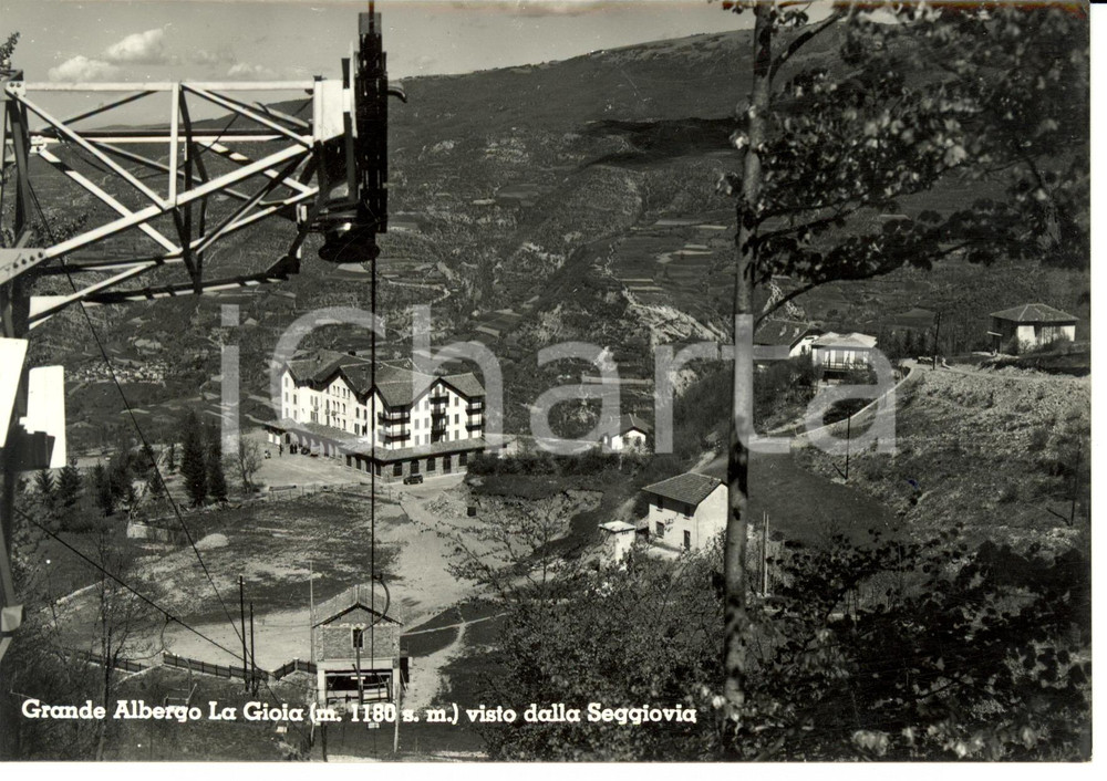 Cartolina originale da collezione 1953 CALDIROLA LA GIOIA AL Grande albergo La Gioia Cartolina postale FG VG 1