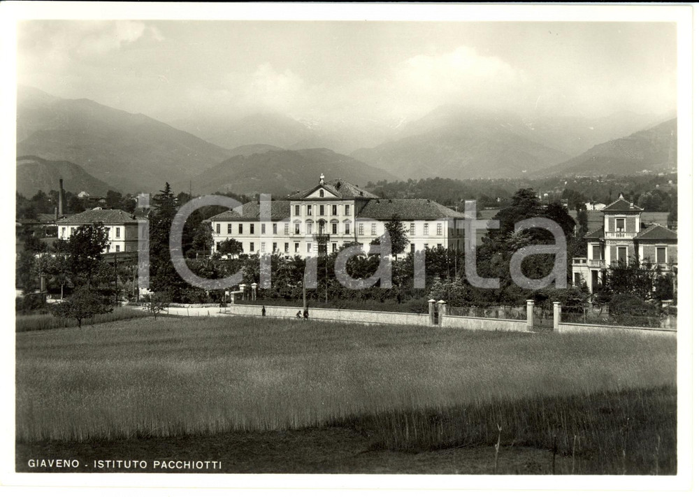 Cartolina originale da collezione 1950 ca GIAVENO (TO) Istituto Pacchiotti *Cartolina postale FG NV 1