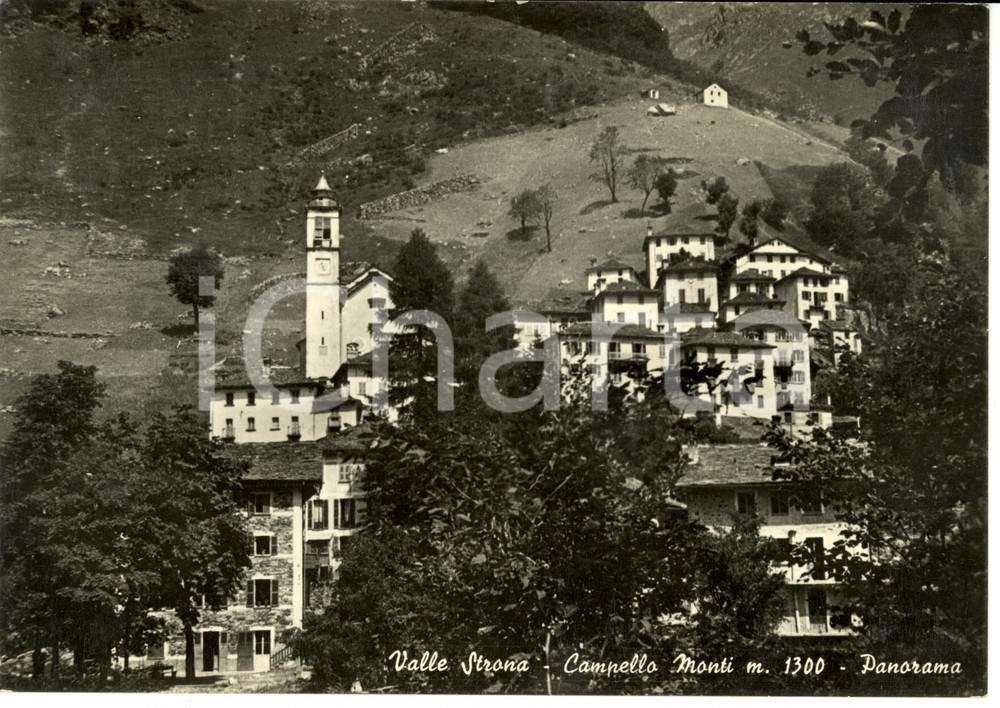 Cartolina originale da collezione 1950 ca CAMPELLO MONTI TO Panorama VALLE STRONA Cartolina postale FG NV 1