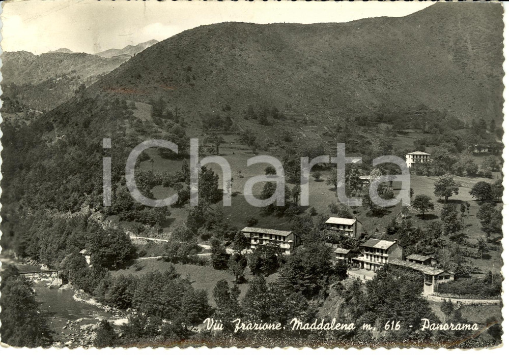 Cartolina originale da collezione 1950 ca VIU' (TO) Panorama frazione MADDALENA *Cartolina FG VG 1