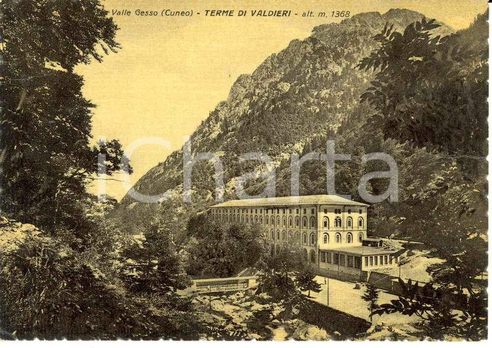 Cartolina originale da collezione 1940 ca VALDIERI CN Terme di Valdieri Cartolina postale FG NV 1
