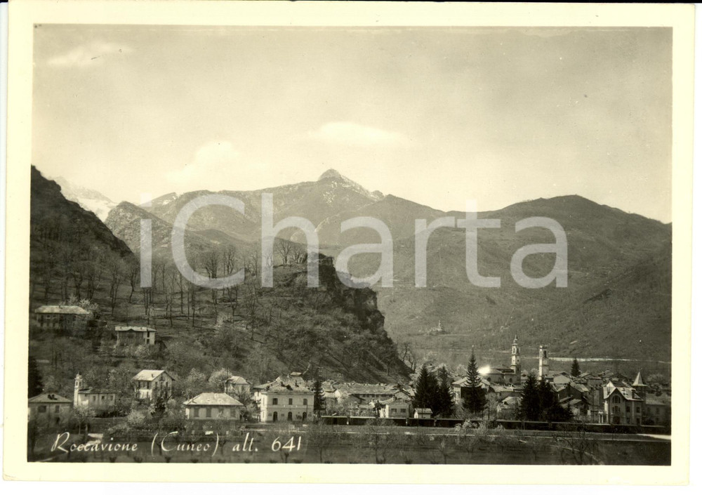 Cartolina originale da collezione 1950 ca ROCCAVIONE CN Panorama Cartolina postale FG NV 1 1