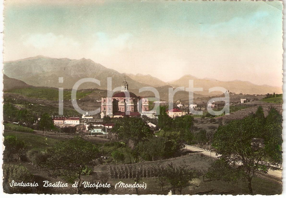 Cartolina originale da collezione 1940 ca MONDOVI' (CN) Santuario Basilica di Vicoforte *Cartolina postale FG NV 1