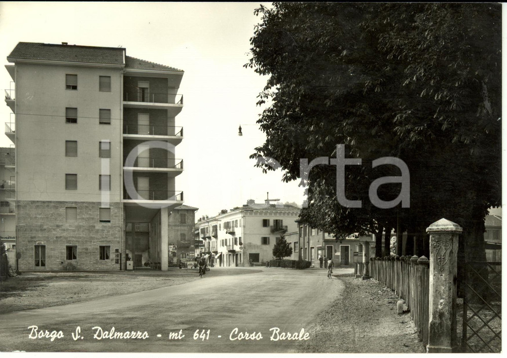 Cartolina originale da collezione 1950 ca BORGO S.DALMAZZO (CN) Corso Barale *Cartolina postale FG NV 1