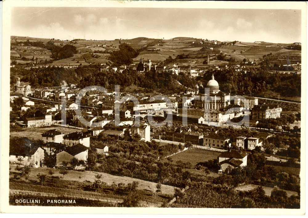 Cartolina originale da collezione 1948 DOGLIANI CN Panorama Cartolina postale FG VG 1