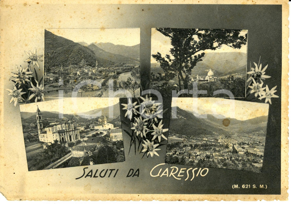 Cartolina originale da collezione 1940 GARESSIO (CN) Vedutine *Cartolina DANNEGGIATA FG VG 1
