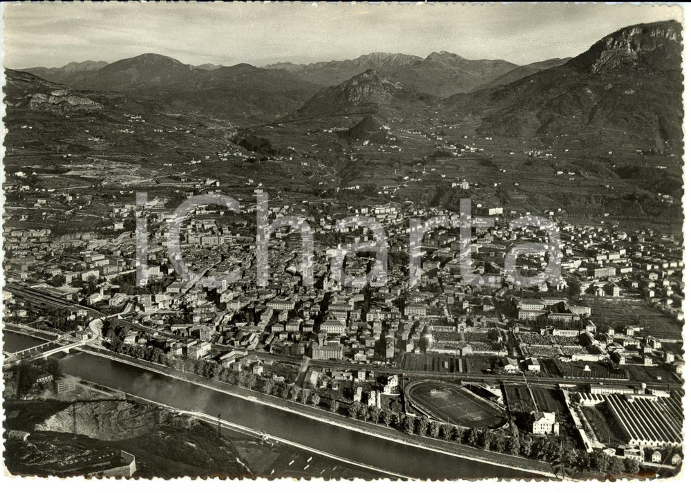 Cartolina originale da collezione 1953 TRENTO Panorama Cartolina postale FG VG 1