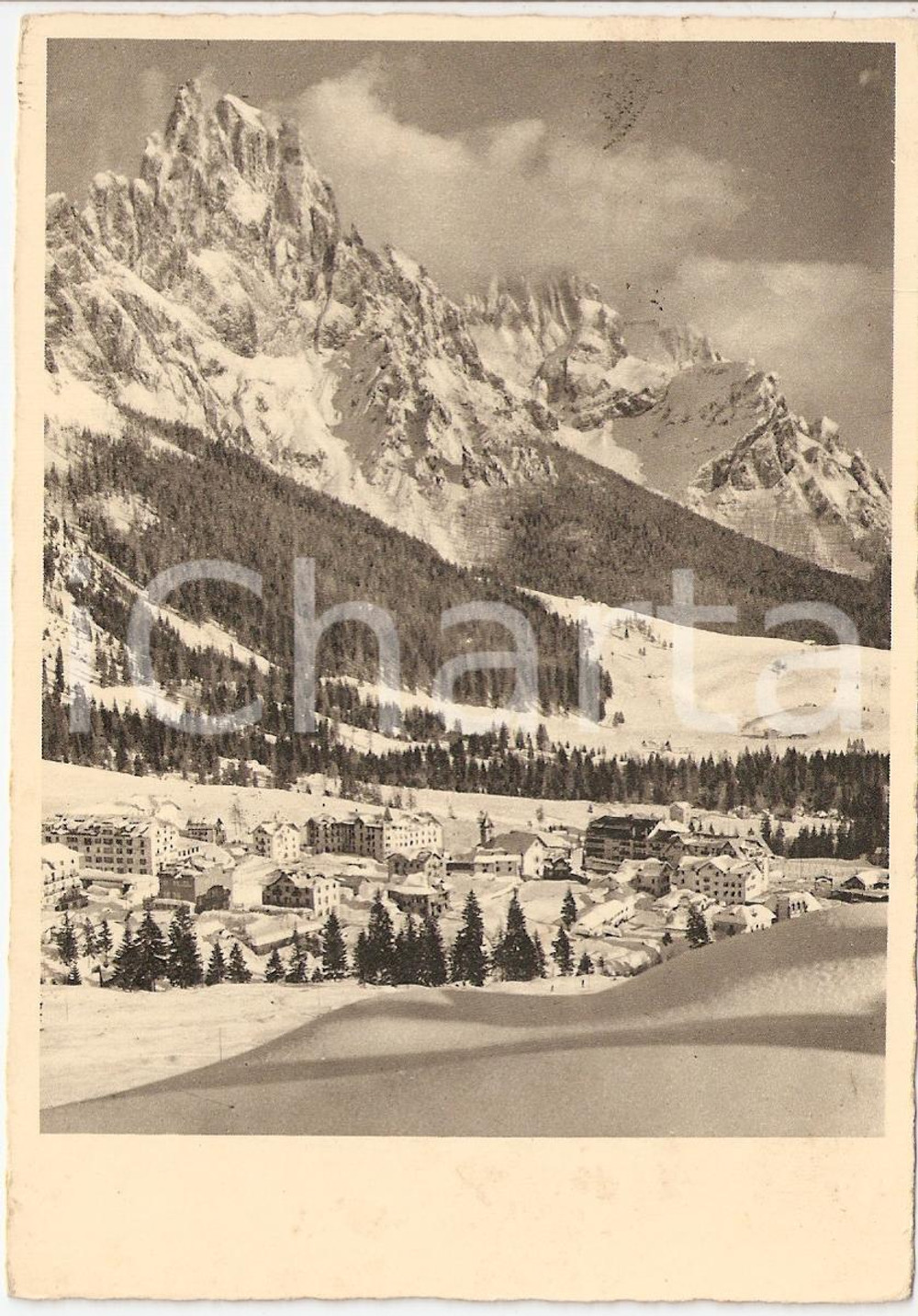 Cartolina originale da collezione 1947 S. MARTINO DI CASTROZZA (TN) Panorama *Cartolina postale FG VG 1