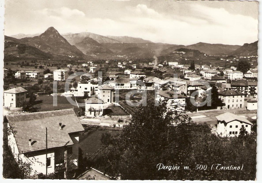 Cartolina originale da collezione 1963 PERGINE (TN) Panorama *Cartolina postale FG VG 1
