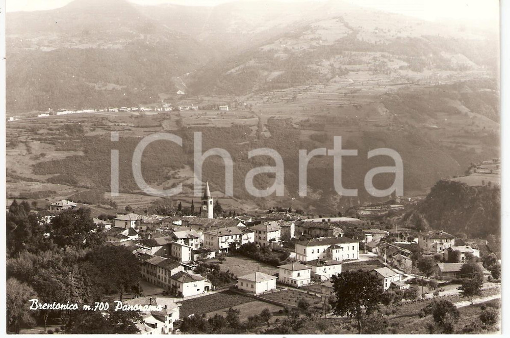 Cartolina originale da collezione 1964 BRENTONICO (TN) Scorcio panoramico *Cartolina postale FG VG 1