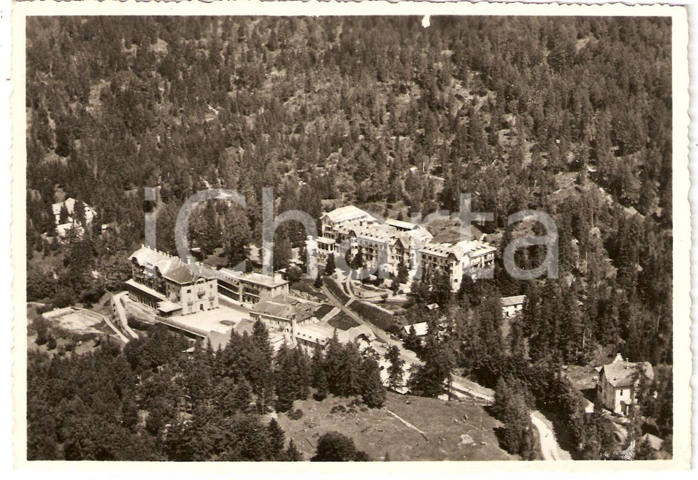 Cartolina originale da collezione 1957 PASSO DELLA MENDOLA (TN) Panorama visto dall'aereo *Cartolina postale FG VG 1