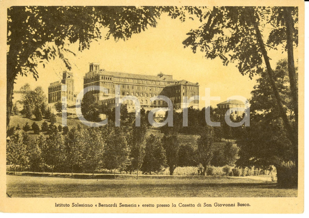 Cartolina originale da collezione 1958 CASTELNUOVO DON BOSCO (AT) Istituto Salesiano Bernardi Semeria *FG VG 1