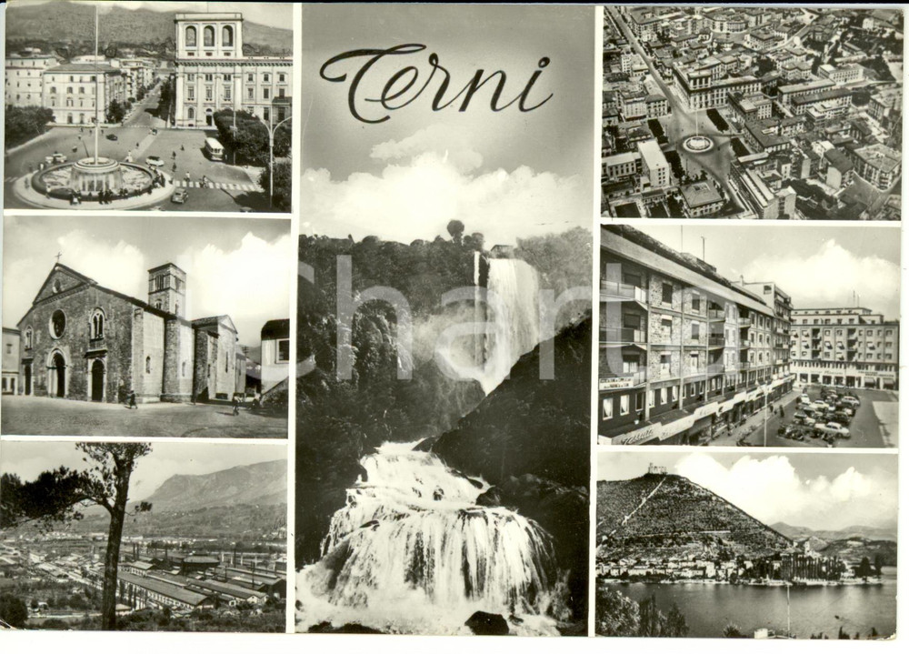 Cartolina originale da collezione 1964 TERNI Vedutine panoramiche della cittÃ  *Cartolina postale FG VG 1