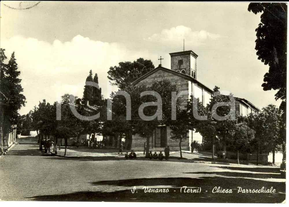 Cartolina originale da collezione 1969 SAN VENANZO TR La Chiesa Parrocchiale Cartolina postale FG VG 1