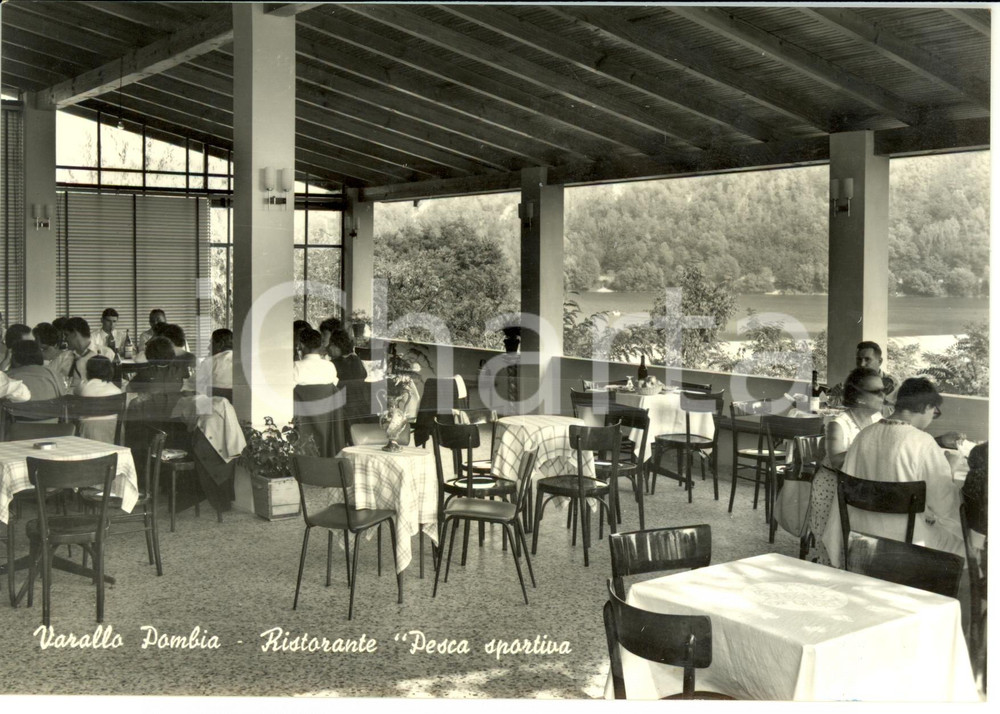 Cartolina originale da collezione 1950 ca VARALLO POMBIA (NO) Ristorante Pesca Sportiva *Cartolina postale FG NV 1