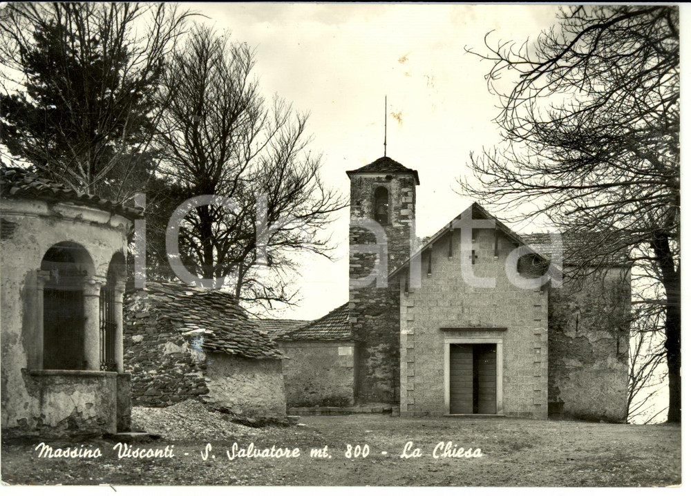 Cartolina originale da collezione 1950 ca MASSINO VISCONTI NO La chiesa di S. Salvatore  Cartolina FG NV 1