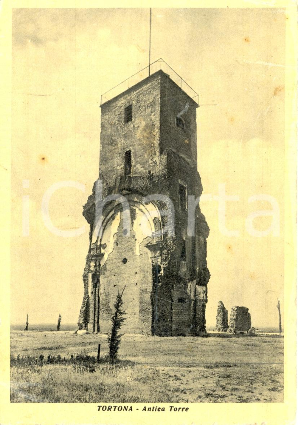 Cartolina originale da collezione 1935 ca TORTONA (AL) Veduta dell'ANTICA TORRE *Cartolina postale FG NV 1