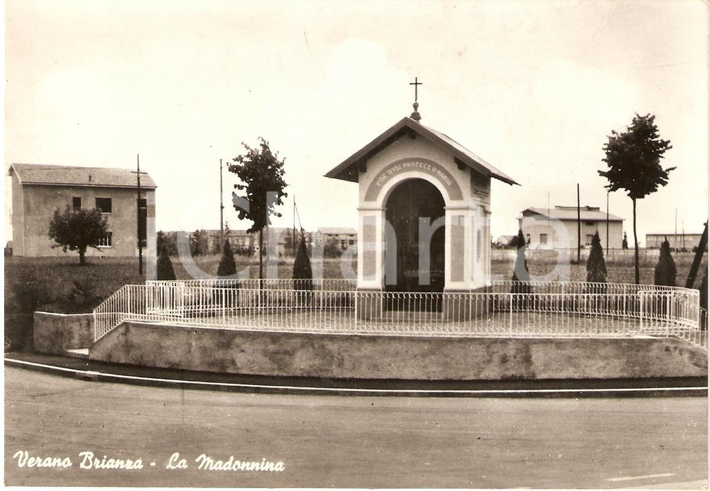 Cartolina originale da collezione 1950 ca VERANO BRIANZA (MB) La MADONNINA Edicola votiva *Cartolina FG NV 1