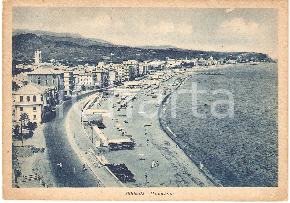 Cartolina originale da collezione 1949 ALBISOLA SUPERIORE SV SCORCIO PANORAMICO Cartolina Animata FG VG 1