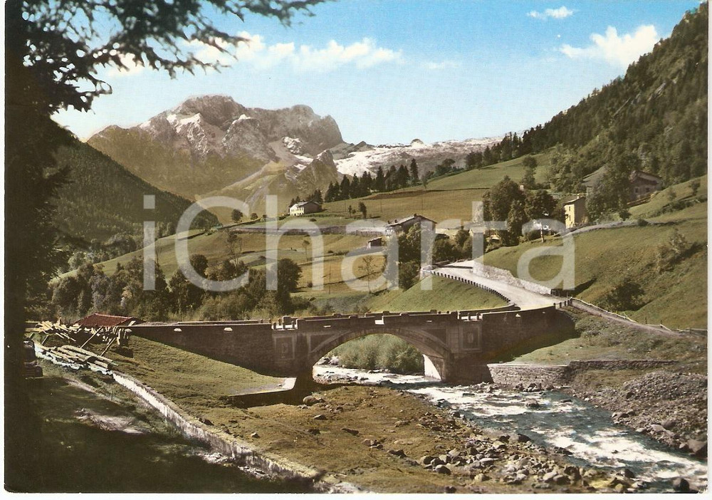 Cartolina originale da collezione 1955 SCHILPARIO BG Ponte VÃ² PRESOLANA Stazione Climatica Cartolina FG VG 1