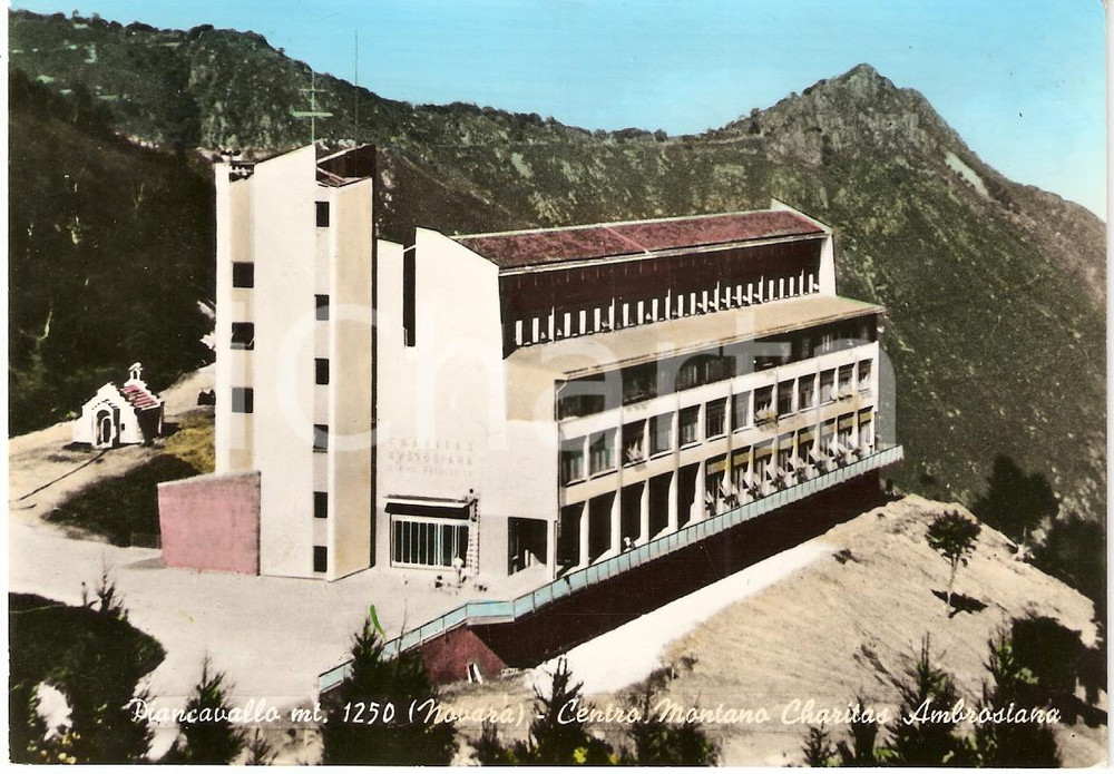 Cartolina originale da collezione 1963 PIANCAVALLO NO Centro Montano CARITAS AMBROSIANA Cartolina FG VG 1