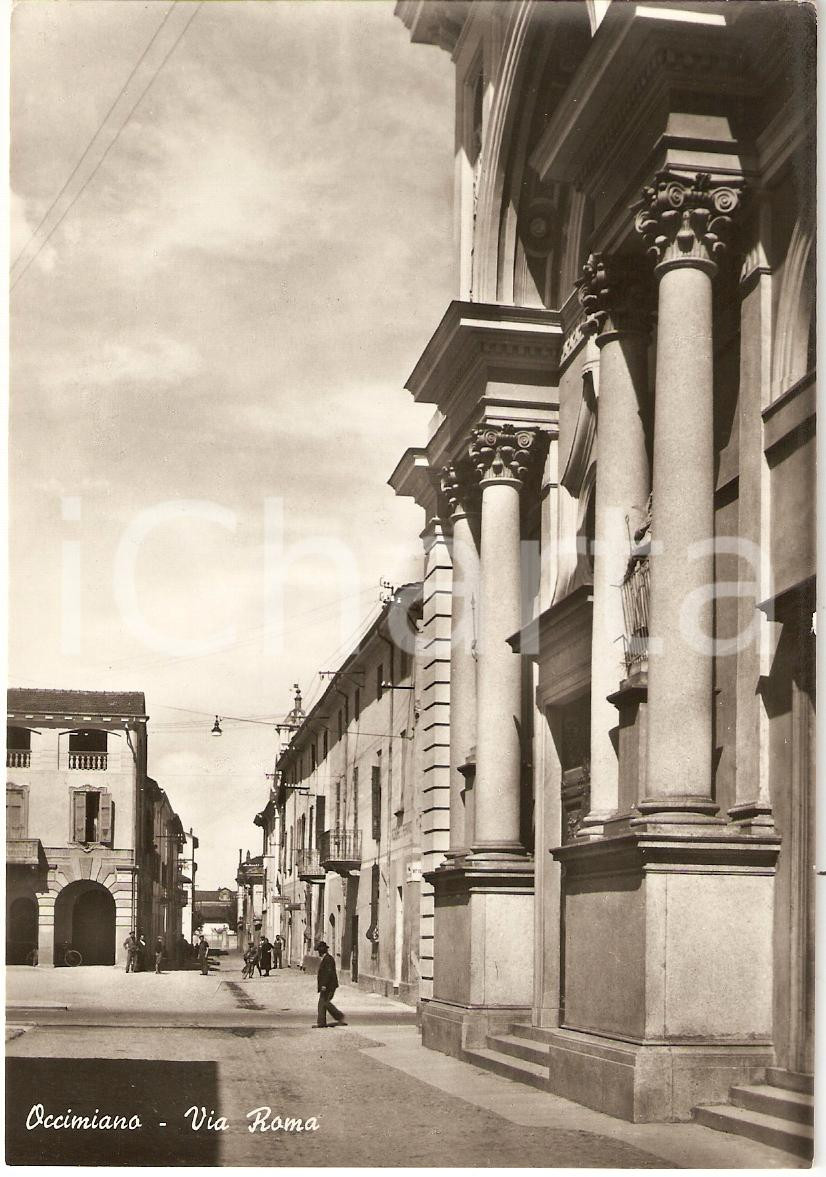 Cartolina originale da collezione 1950 ca OCCIMIANO AL VIA ROMA Cartolina animata FG NV 1