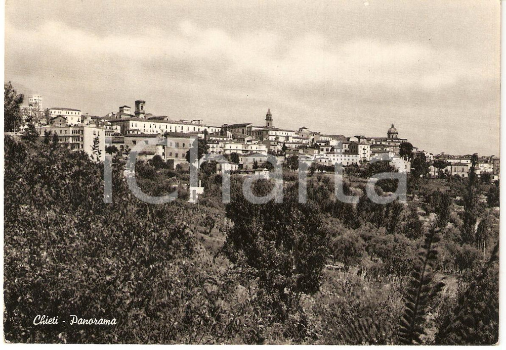 Cartolina originale da collezione 1955 CHIETI Scorcio panoramico CARTOLINA FG VG 1