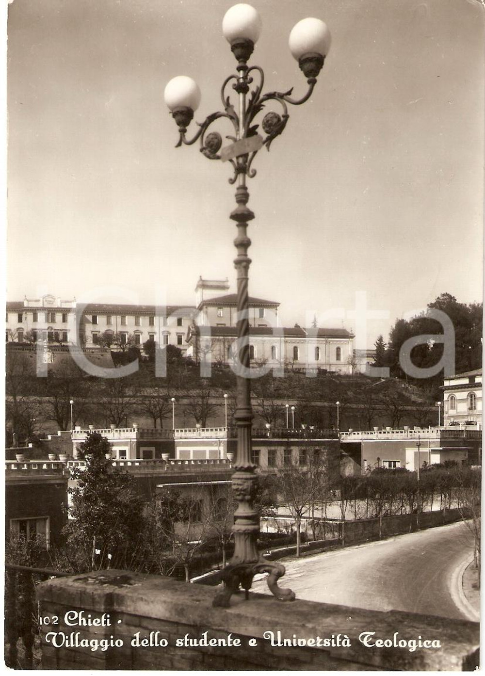Cartolina originale da collezione 1953 CHIETI Villaggio dello studente UNIVERSITA' TEOLOGICA *Cartolina FG VG 1
