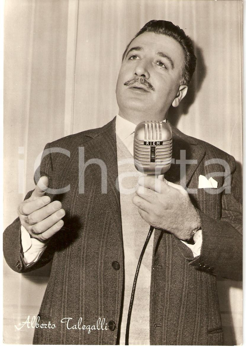 Cartolina originale da collezione 1950 circa ALBERTO TALEGALLI Fotografia seriale MICROFONO RIEM FG NV 1