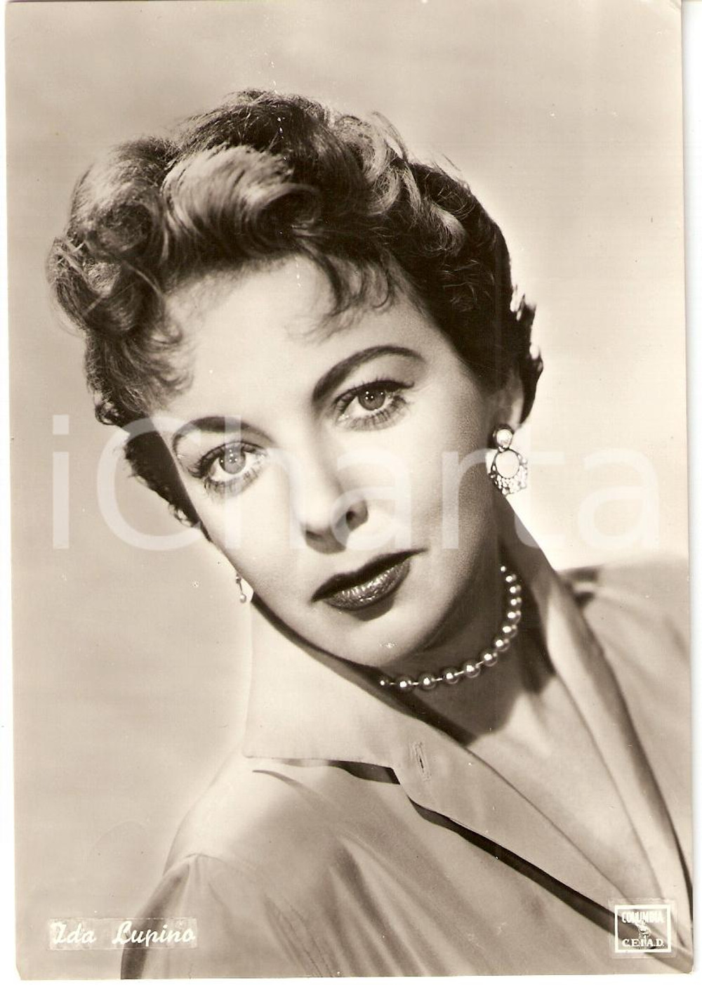 Cartolina originale da collezione 1950 circa IDA LUPINO Fotografia seriale COLUMBIA FG NV 1