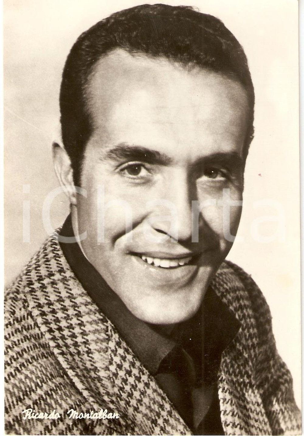 Cartolina originale da collezione 1950 circa RICARDO MONTALBAN Fotografia seriale FG NV 1