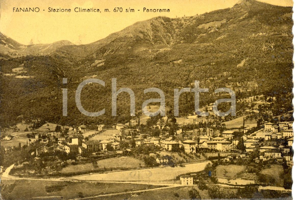 Cartolina originale da collezione 1949 FANANO MO Stazione climatica  Panorama Cartolina postale FG VG 1