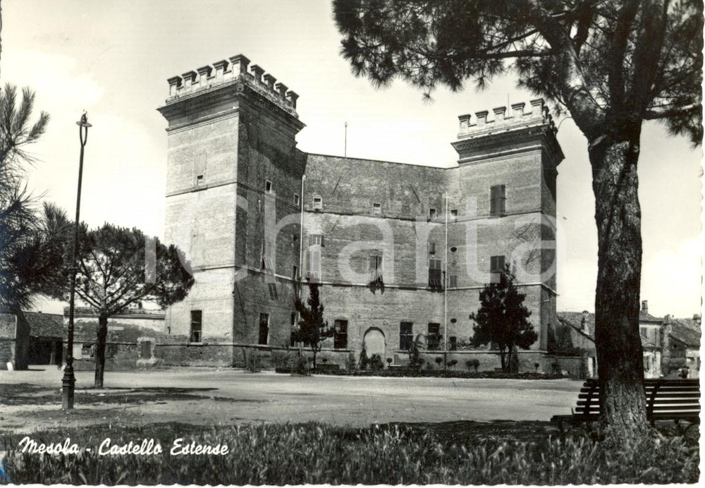 Cartolina originale da collezione 1964 MESOLA FE Castello Estense Cartolina postale FG VG 1