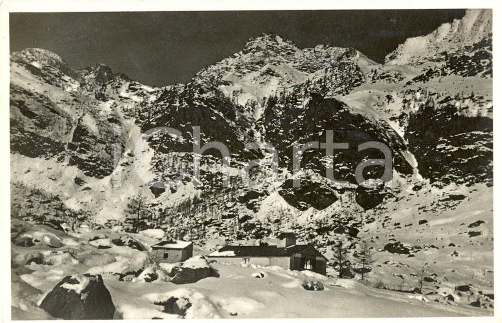 Cartolina originale da collezione 1930 ca BOBBIO PELLICE (TO) Rifugio Barbara nell'Alta Val Pellice *Cartolina FP 1
