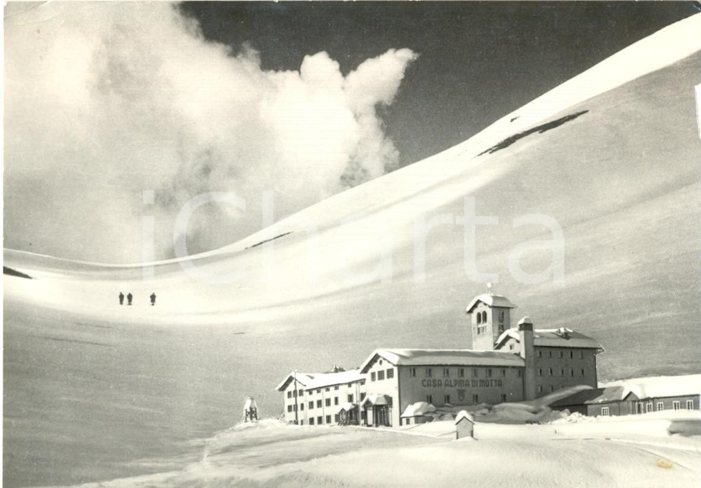 Cartolina originale da collezione 1950 ca CAMPODOLCINO (SO) Veduta della CASA ALPINA DI MOTTA *Cartolina ANIMATA 1