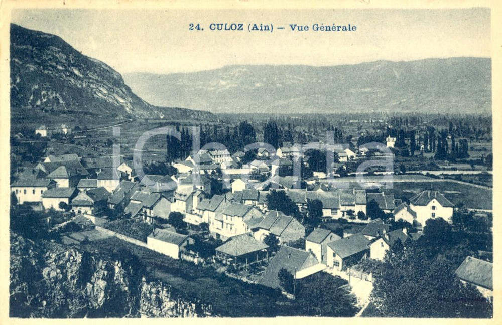 Cartolina originale da collezione 1937 CULOZ (F) Veduta generale del villaggio *Cartolina postale FP VG 1