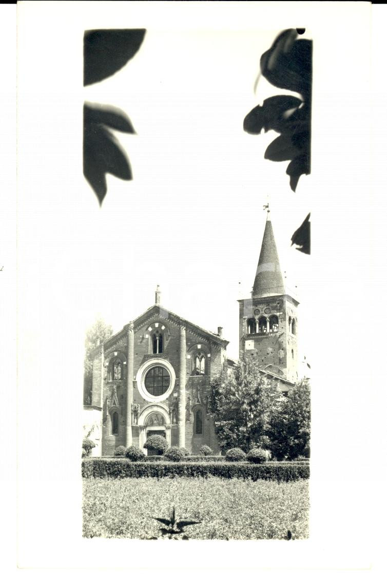 Fotografia d epoca originale 1946 Abbazia di MORIMONDO MI Veduta della facciata in primavera Fotografia FP 1