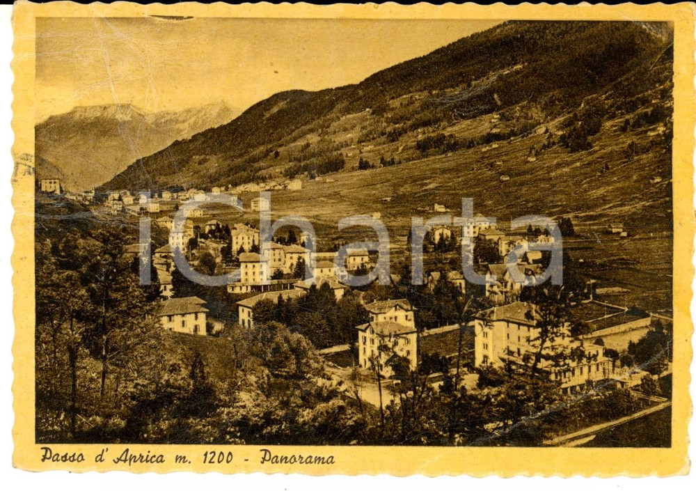 Cartolina originale da collezione 1955 PASSO D'APRICA (SO) Panorama *Cartolina a contessa Anna BIGLIONE DI VIARIGI 1