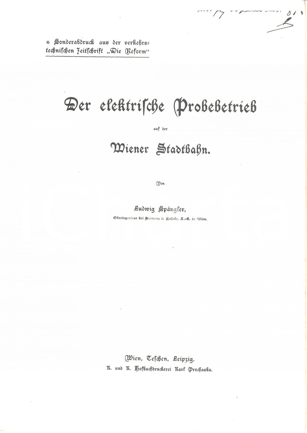 Libro, pubblicazione d epoca 1940 ca SIEMENS Ludwig SPANGLER Die elektrische Probebetrieb WIENER STADTBAHN 1