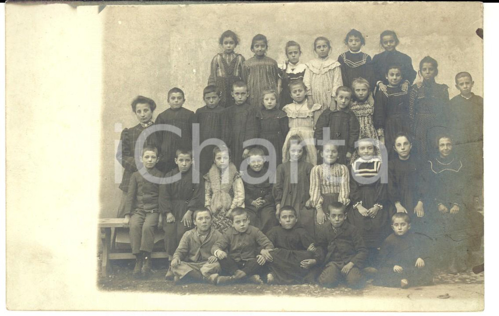 Fotografia d'epoca originale 1920 ca PARIS Ritratto di una classe elementare mista Foto GUILLEMINOT BOESPILUG 1