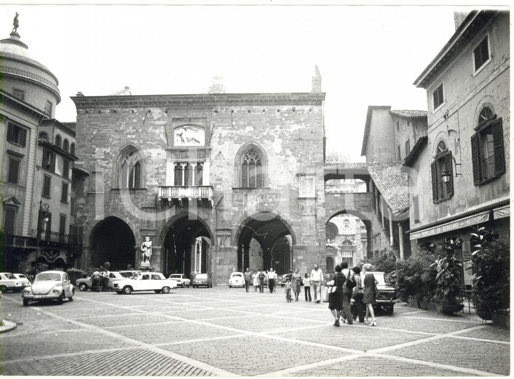 1973 BERGAMO Piazza Vecchia - Il Palazzo della Ragione *Fotografia 18x13 cm