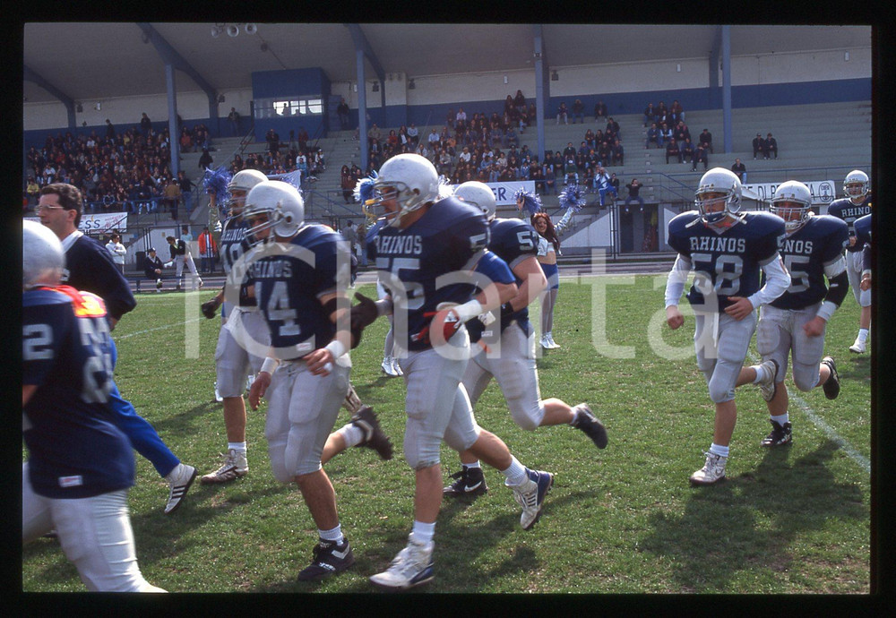 35mm vintage slide* 1994 MILANO FOOTBALL Sive RHINOS Milano - Ingresso in campo