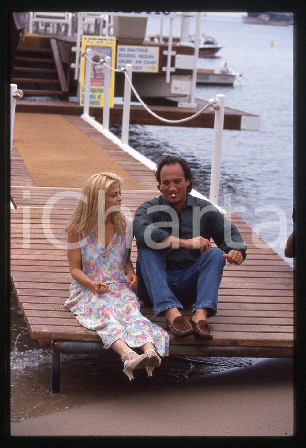 35mm vintage slide* 1994 FESTIVAL CANNES - Linda HAMILTON e Jim BELUSHI (27)